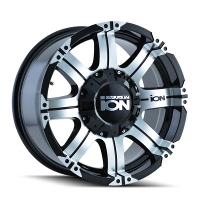 Ion Wheels 187 Series, 18x9 Wheel with 5x5.5 and 5x150 Bolt Pattern - Black/Machined Face/Machined - 187-8997B18
